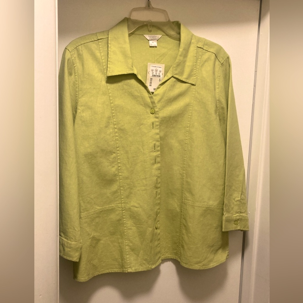NWT linen-rayon XL Christopher & Banks jacket